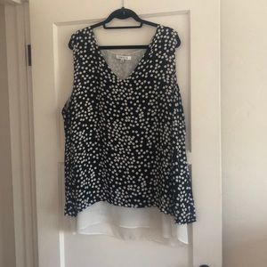Polka dot shell top/blouse
